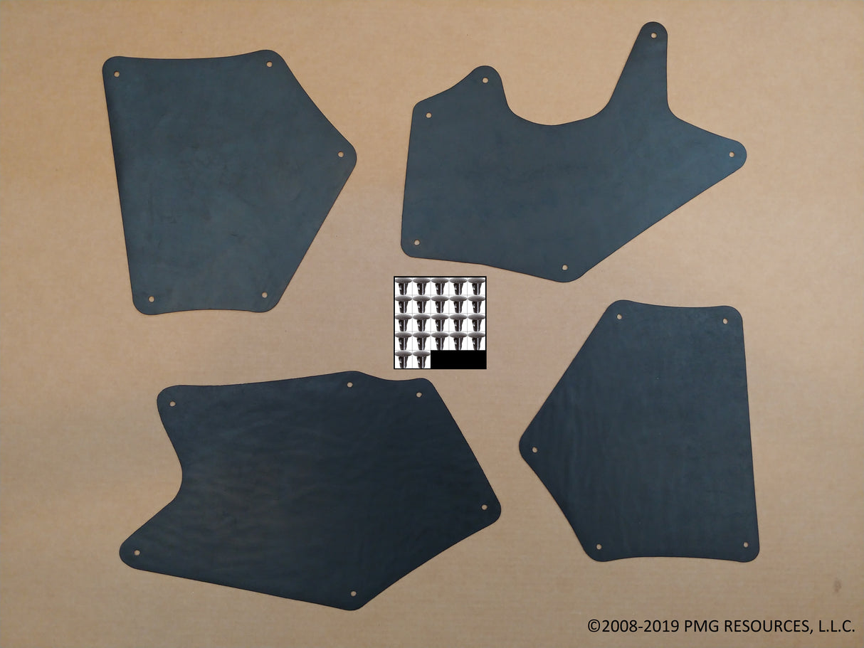 Set of 4 Splash Shields, Splash Seals, Fender Liners With Clips 2007-2020 Toyota Tundra & Sequoia Series U