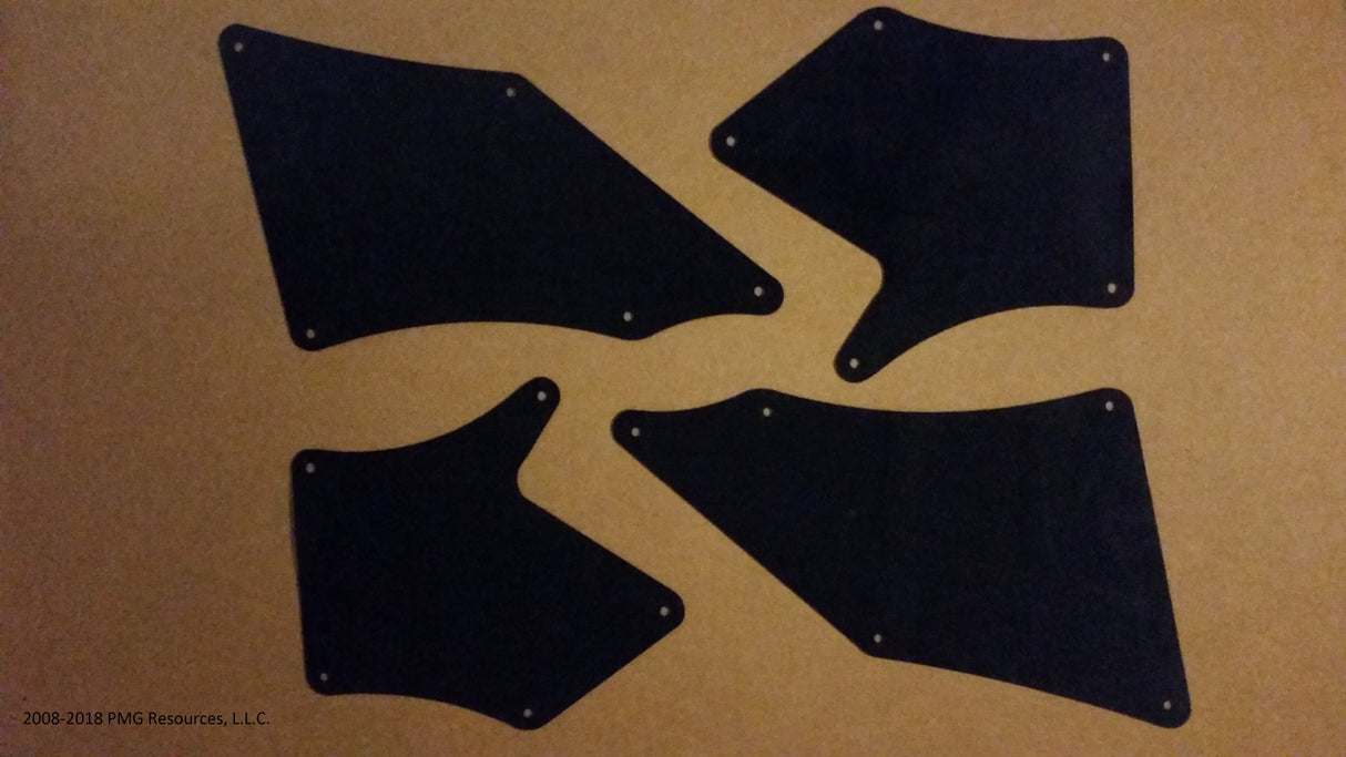 Set of 4 Splash Shields, Splash Seals, Fender Liners 2005-2020 Toyota Tacoma V6 4.0L With Clips Series B