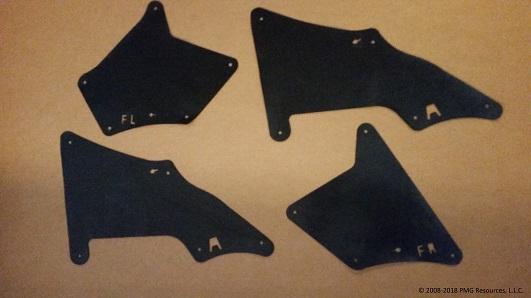 Set of 4 Splash Shields, Splash Seals, Fender Liners With Clips 2003-2009 4Runner Series C
